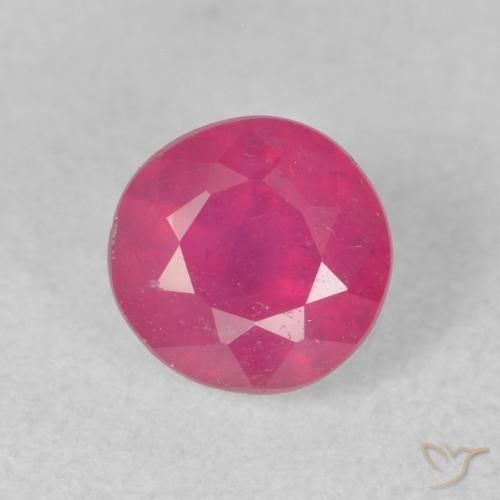 1.19ct Natural rosa avermelhado Rubi, Redondo, VS-SI