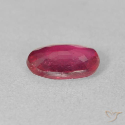Rubi rosa avermelhado Natural 1.31ct, oval, VS-SI