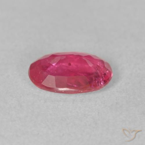 Rubi Vermelho rosado Natural 1.26ct, oval, VS-SI