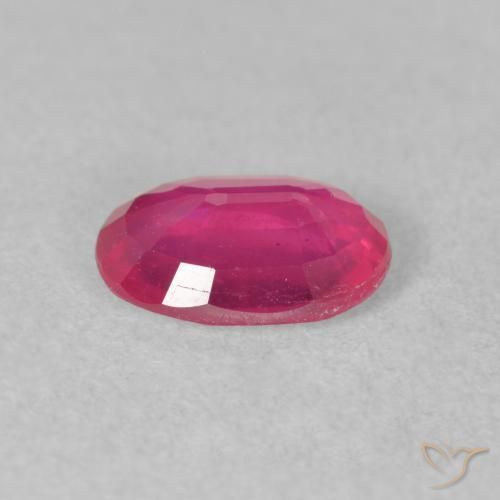 Rubi rosa avermelhado Natural 1.36ct, oval, VS-SI