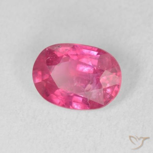 Rubi Vermelho rosado Natural 1.54ct, oval, VS-SI