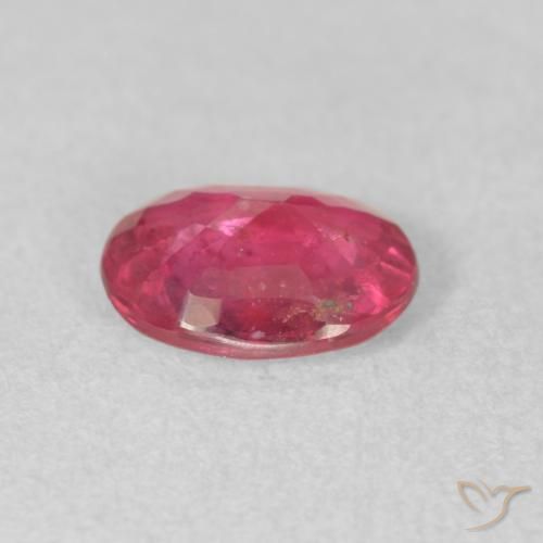 Rubi Vermelho rosado Natural 1.48ct, oval, VS-SI