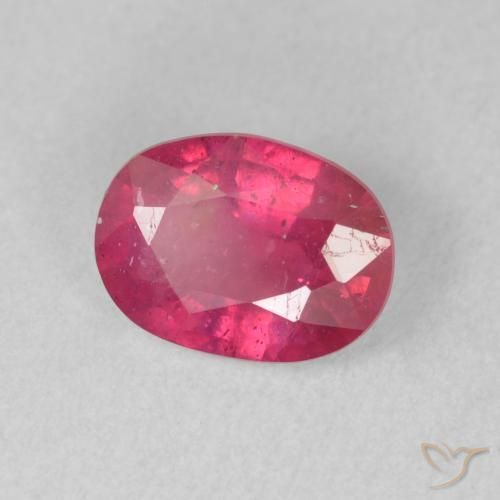 Rubi vermelho médio Natural 1.57ct, oval, VS-SI