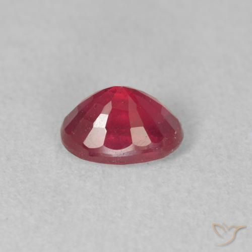 Rubi rosa avermelhado Natural 1.12ct, oval, VS-SI