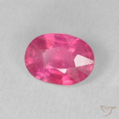 Rubi rosa médio Natural 1.55ct, oval, VS-SI
