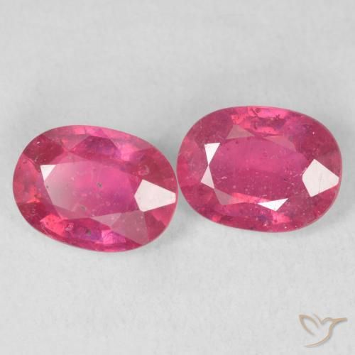Pedras preciosas de Rubi vermelho médio natural de 3.23 ct, oval, VS-SI