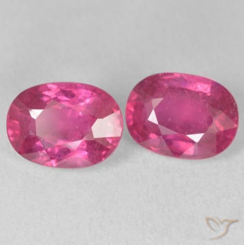 Pedras preciosas de Rubi Vermelho rosado natural de 3.96 ct, oval, VS-SI