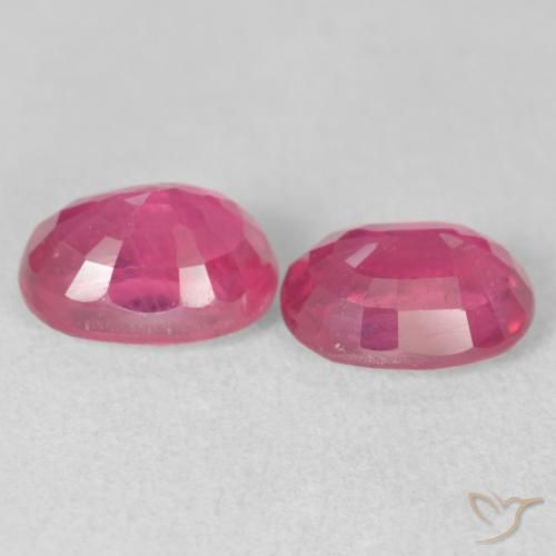 Pedras preciosas de Rubi Vermelho rosado natural de 3.96 ct, oval, VS-SI