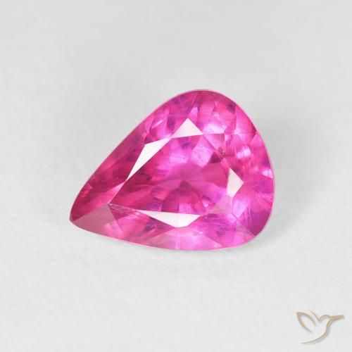 2.09ct Natural Magenta Profundo Rubi, Formato de pêra, VS