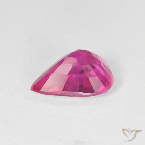 Rubi Magenta Profundo Natural 2.09ct, Formato de pêra, VS