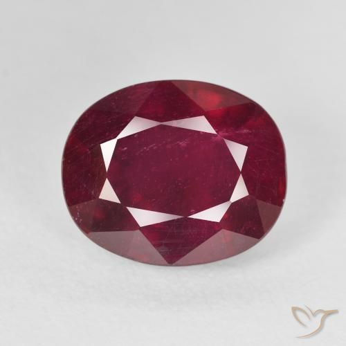 10.01ct Natural Vermelho escuro Rubi, oval, VS