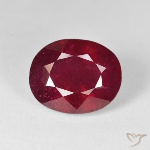 12.66ct Natural Vermelho escuro Rubi, oval, VS