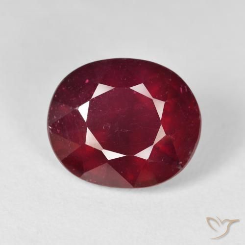 11.22ct Natural Vermelho escuro Rubi, oval, VS
