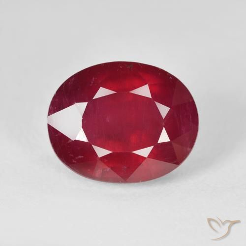 6.53ct Natural Jam Red Rubi, oval, VS