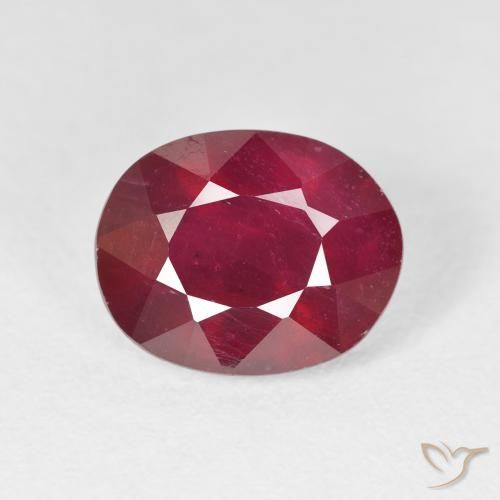 5.88ct Natural vermelho médio Rubi, oval, VS