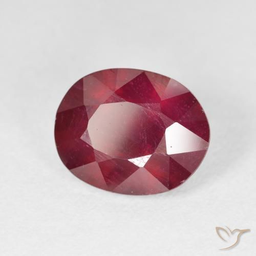 Rubi vermelho médio Natural 5.88ct, oval, VS
