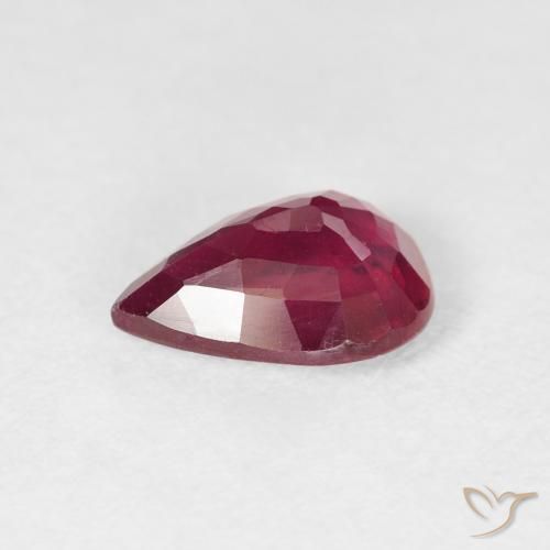 Rubi Rosa Avermelhado Profundo Natural 1.99ct, Formato de pêra, VS