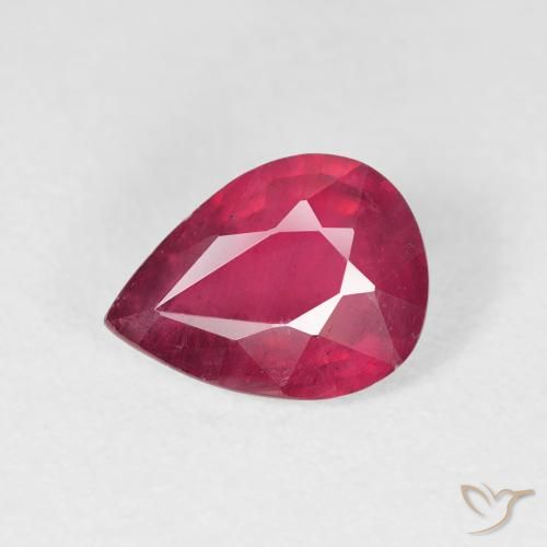 2.04ct Natural Rosa Avermelhado Profundo Rubi, Formato de pêra, VS