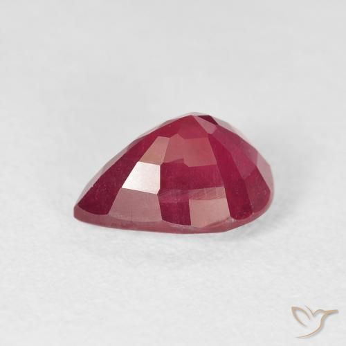 Rubi Carmesim Profundo Natural 2.58ct, Formato de pêra, VS