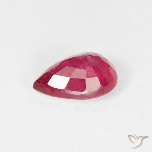 Rubi Jam Red Natural 1.02ct, Formato de pêra, VS-SI