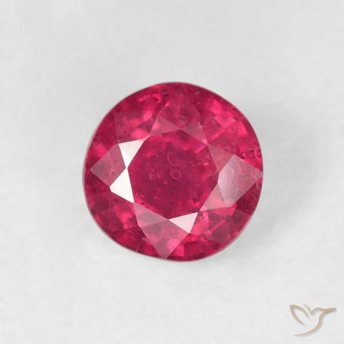 0.99ct Natural Medium Dark-Red Rubi, Redondo, VS