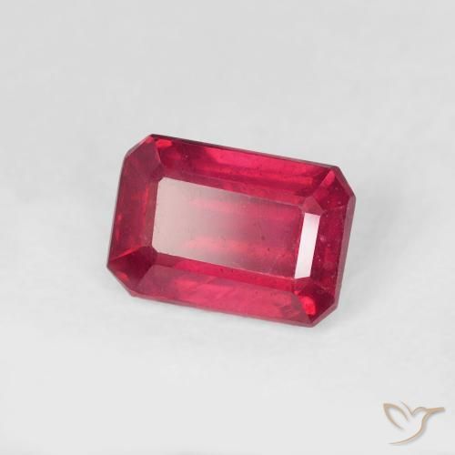 Rubi Jam Red Natural 1.08ct, Corte Octógono / Esmeralda, VS