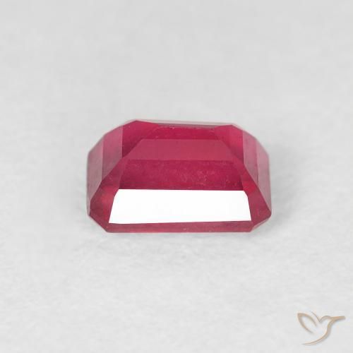 Rubi Jam Red Natural 1.08ct, Corte Octógono / Esmeralda, VS