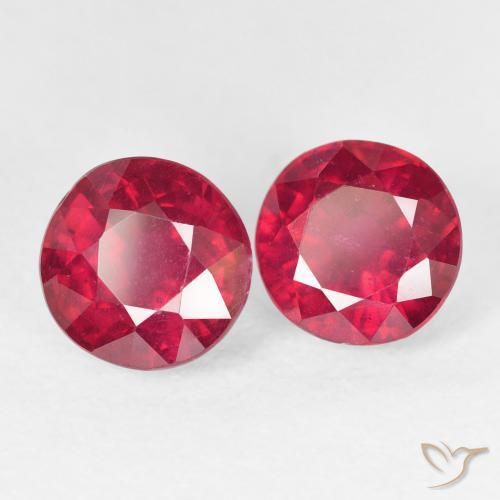Pedras preciosas de Rubi Jam Red natural de 4.48 ct, Redondo, VS