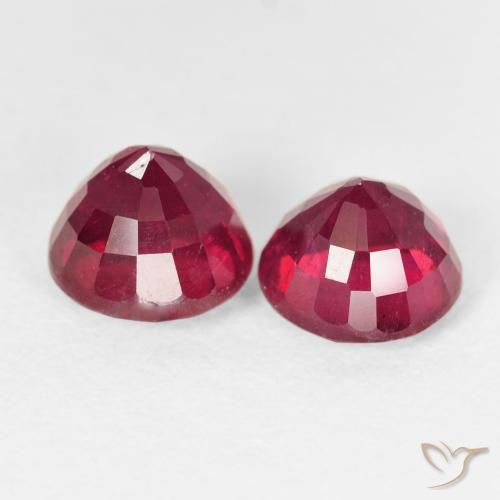 Pedras preciosas de Rubi Jam Red natural de 4.48 ct, Redondo, VS