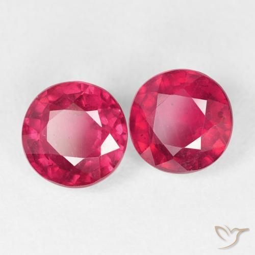 Pedras preciosas de Rubi Jam Red natural de 2.70 ct, Redondo, VS-SI