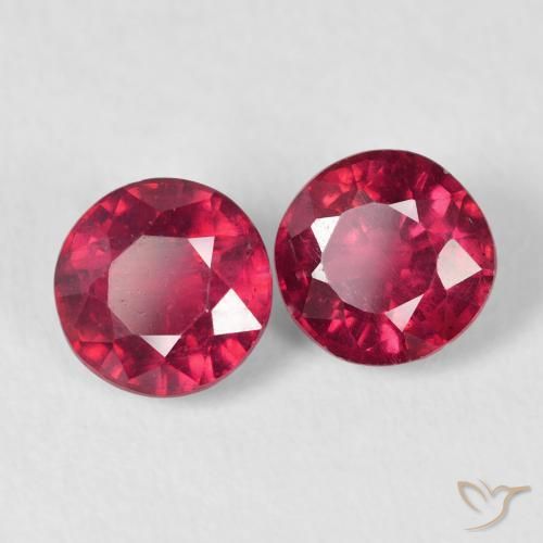 Pedras preciosas de Rubi Carmesim Profundo natural de 2.33 ct, Redondo, VS