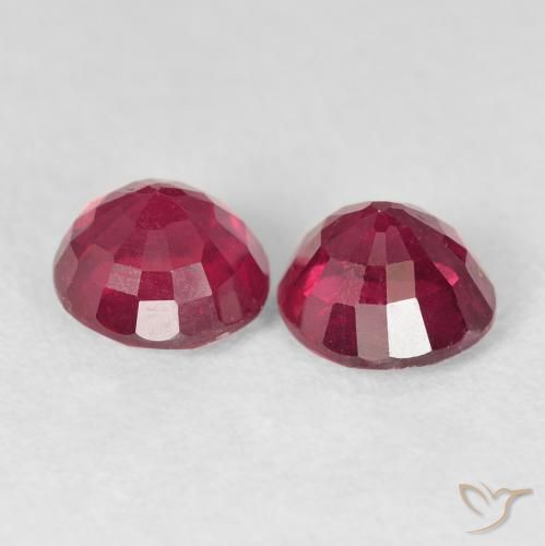 Pedras preciosas de Rubi Carmesim Profundo natural de 2.33 ct, Redondo, VS