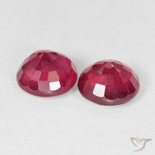 Pedras preciosas de Rubi Carmesim Profundo natural de 2.38 ct, Redondo, VS