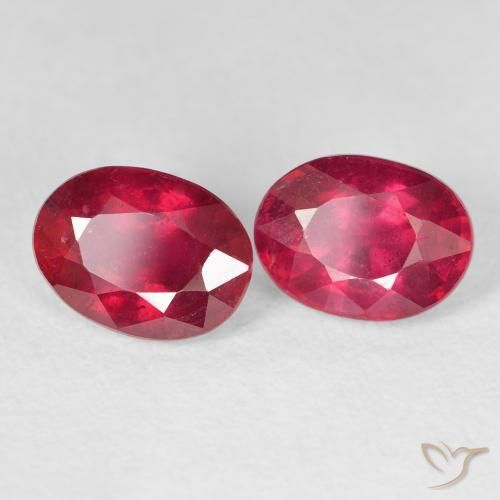 Pedras preciosas de Rubi Carmesim Profundo natural de 4.15 ct, oval, VS
