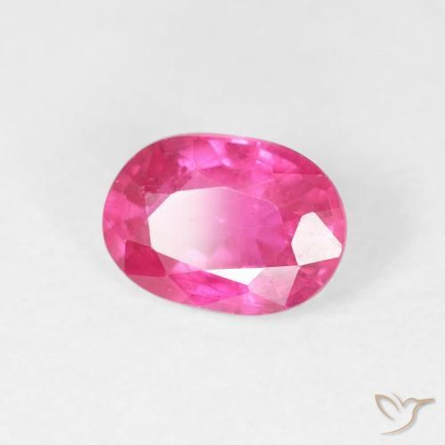 Rubi Rosa quente Natural 1.19ct, oval, VS