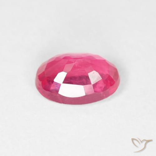 Rubi Rosa quente Natural 1.14ct, oval, VS