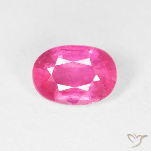 1.27ct Natural Medium Dark-Pink Rubi, oval, VS