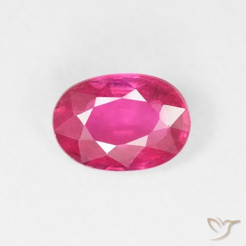 1.09ct Natural Medium Dark-Pink Rubi, oval, VS