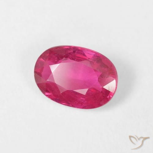 Rubi Medium Dark-Pink Natural 1.09ct, oval, VS
