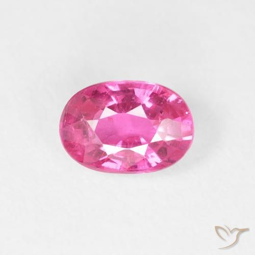 0.96ct Natural Medium Dark-Pink Rubi, oval, VS