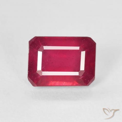 1.74ct Natural Jam Red Rubi, Corte Esmeralda, VS