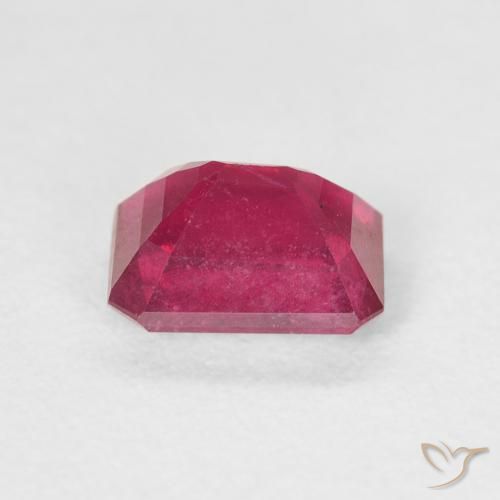 Rubi Medium Dark-Red Natural 1.59ct, Corte Octógono / Esmeralda, VS