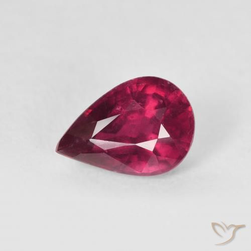1.02ct Natural Rosa Avermelhado Profundo Rubi, Formato de pêra, VS-SI