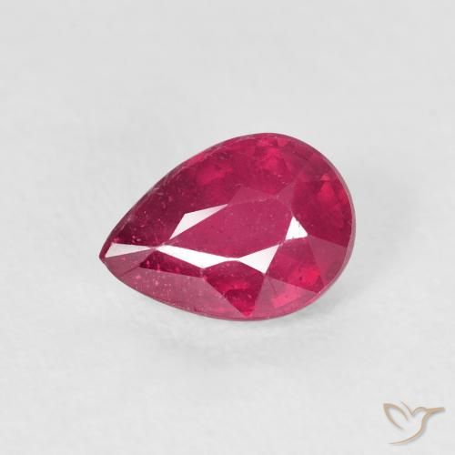 1.11ct Natural Rosa Avermelhado Profundo Rubi, Formato de pêra, VS-SI