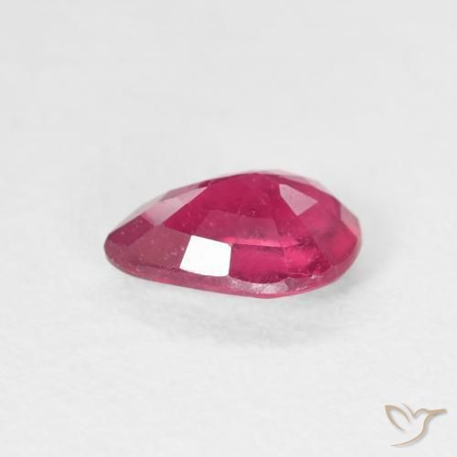 Rubi Luz vermelha Natural 0.91ct, Formato de pêra, VS-SI
