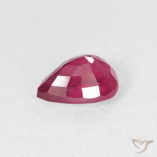 Rubi Jam Red Natural 0.98ct, Formato de pêra, VS-SI