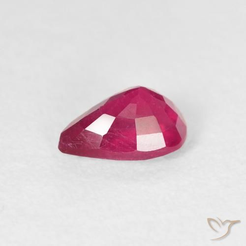 Rubi Luz vermelha Natural 0.87ct, Formato de pêra, VS-SI