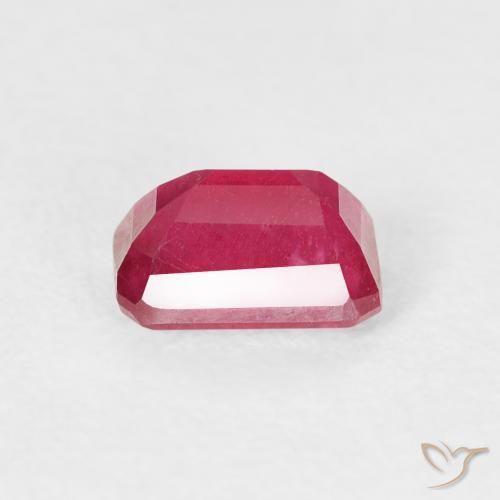 Rubi vermelho médio Natural 0.99ct, Corte Octógono / Esmeralda, VS