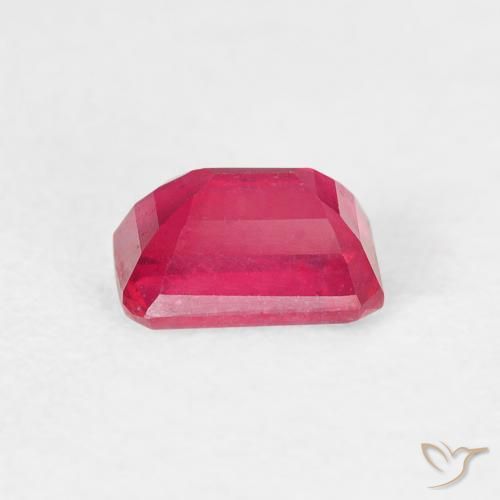 Rubi Luz vermelha Natural 1.03ct, Corte Octógono / Esmeralda, VS
