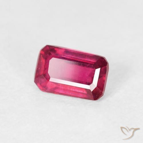 Rubi Luz vermelha Natural 0.69ct, Corte Octógono / Esmeralda, VS